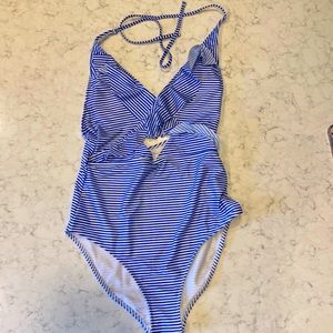 Aerie Halter One Piece Bathing Suit, Size medium long